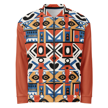 Unisex Bomber Jacket | Ndebele Orange Dazz'Up Store