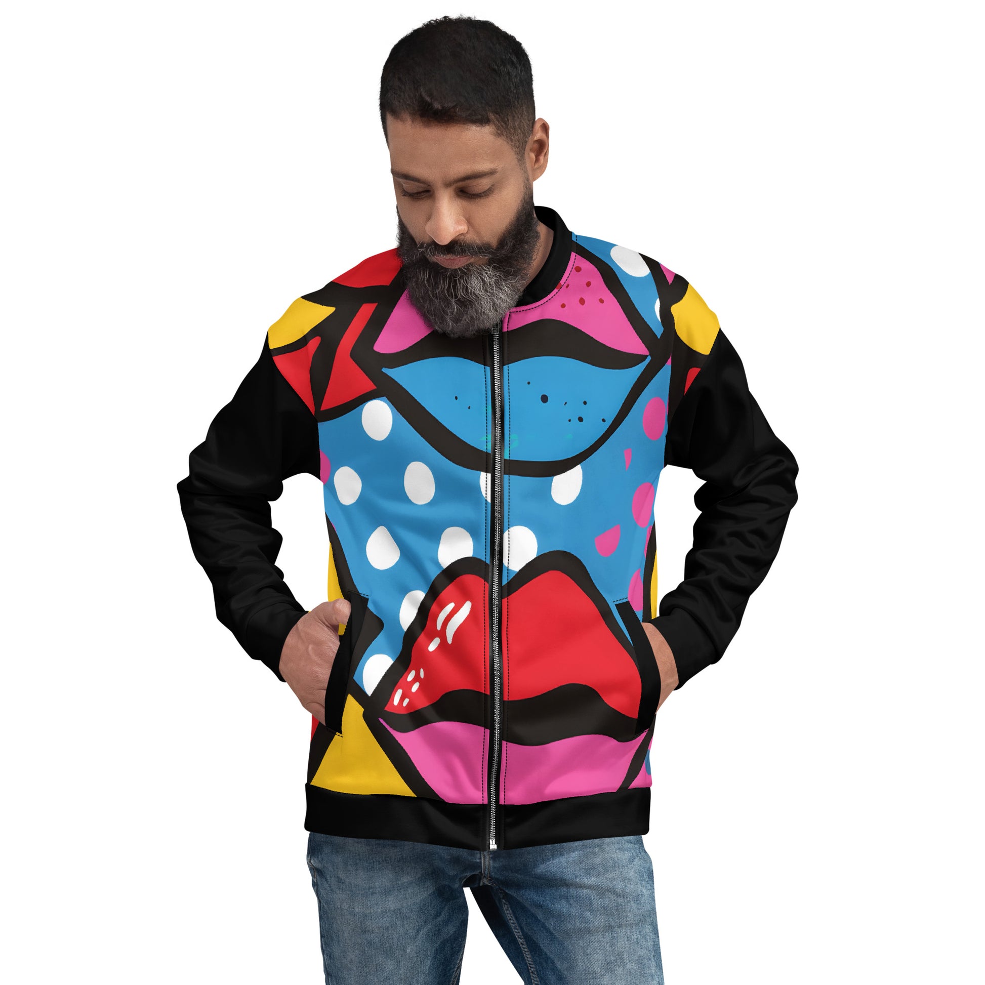 Unisex Bomber Jacket | Pop Art Print 3 Dazz'Up Store