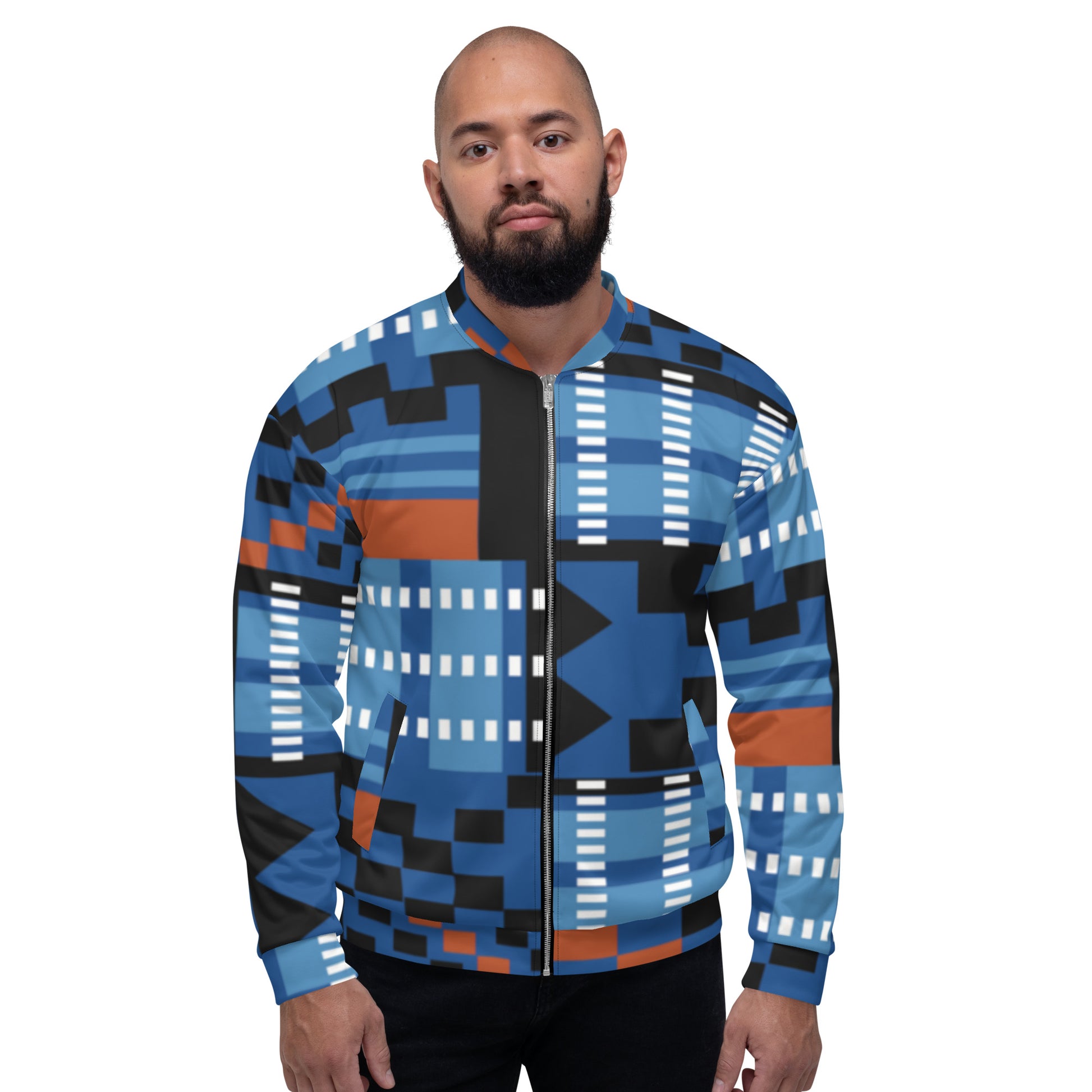 Unisex Jacket | Afro Printe Kente Blue Dazz'Up Store