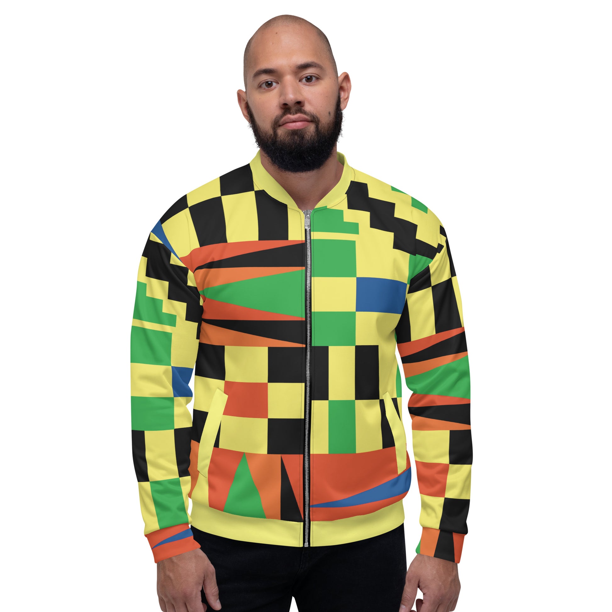 Unisex Jacket | Afro Print Kente Yellow Dazz'Up Store