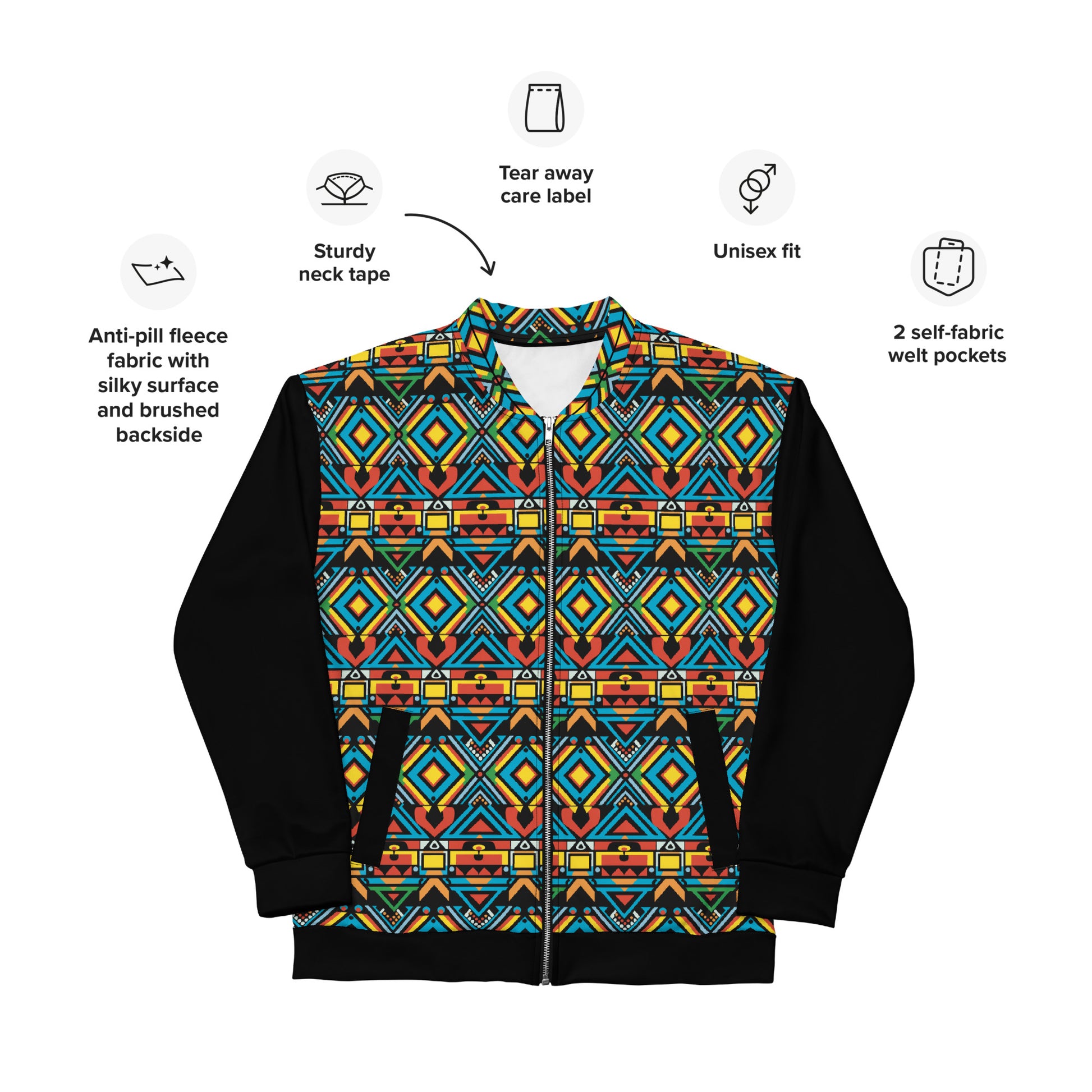 Unisex Jacket | Afro Print Ndebele 16 Dazz'Up Store