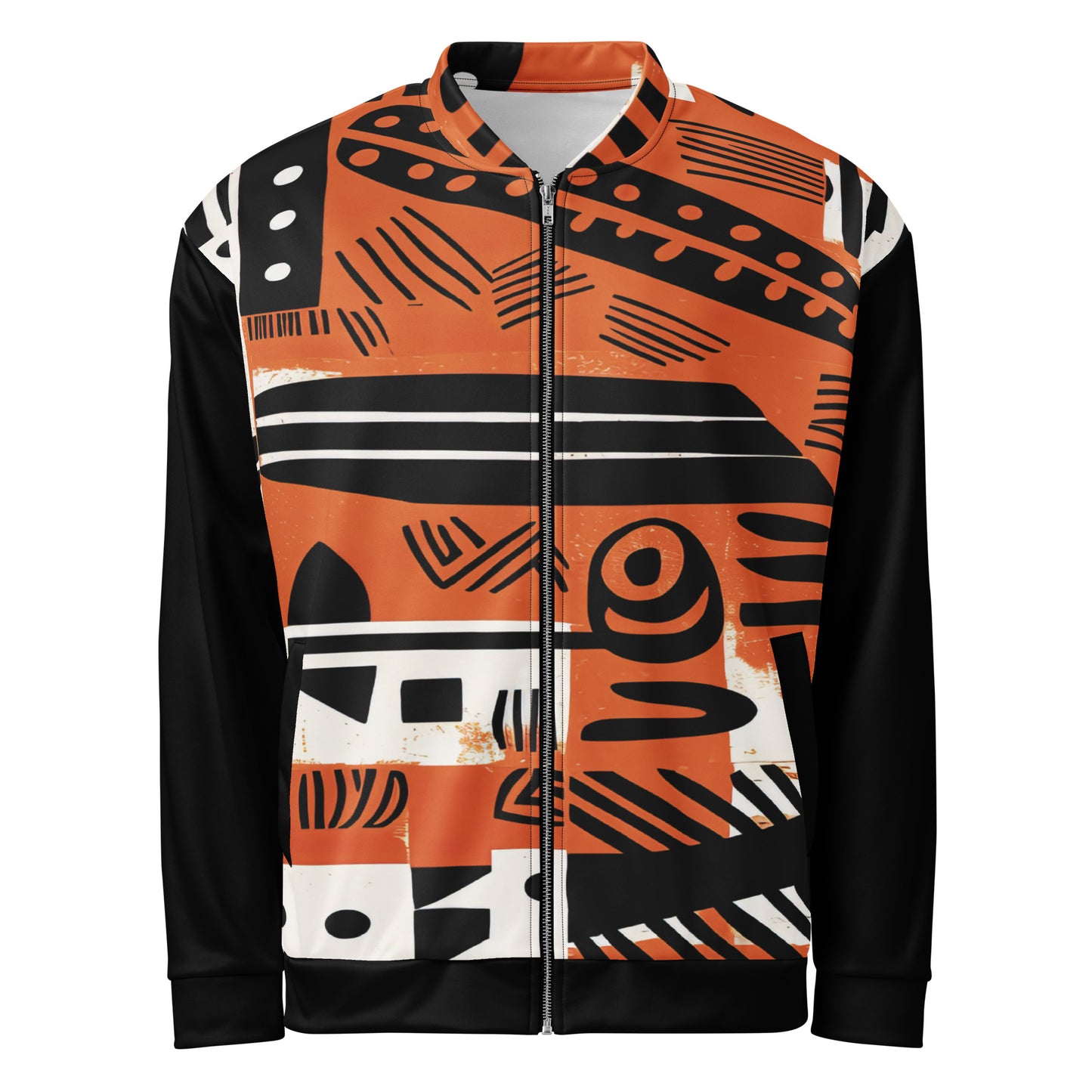 Unisex Jacket | Afro Print Orange/Black Dazz'Up Store