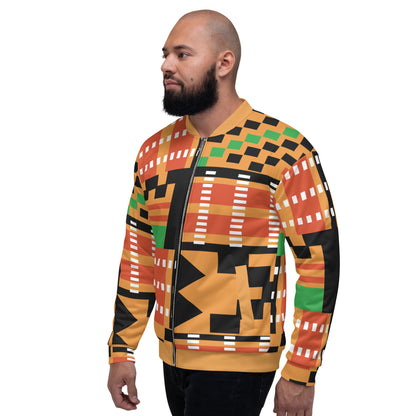 Unisex Jacket | Afro Print Kente Orange Dazz'Up Store