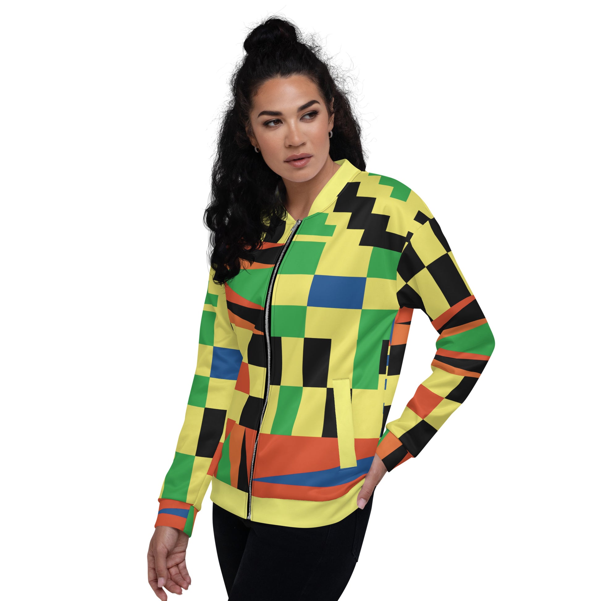 Unisex Jacket | Afro Print Kente Yellow Dazz'Up Store