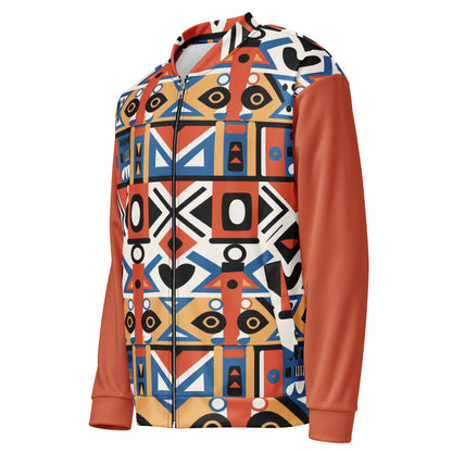 Unisex Bomber Jacket | Ndebele Orange Dazz'Up Store