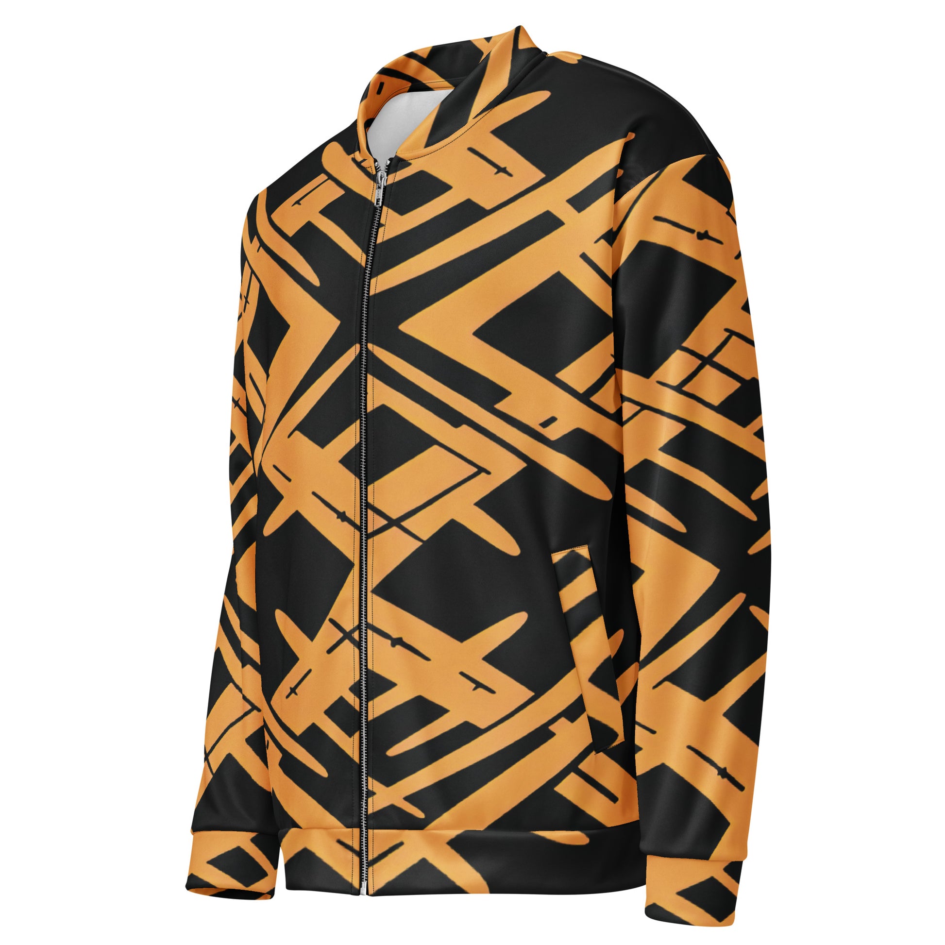 Unisex Jacket | Afro Print Black & Yellow Dazz'Up Store