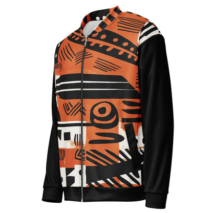 Unisex Jacket | Afro Print Orange/Black Dazz'Up Store