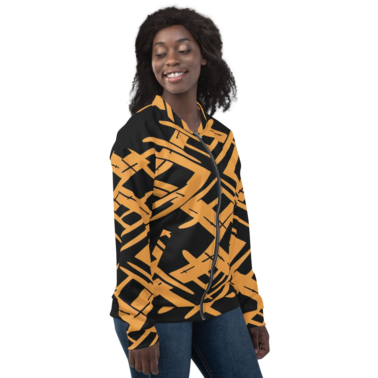 Unisex Jacket | Afro Print Black & Yellow Dazz'Up Store