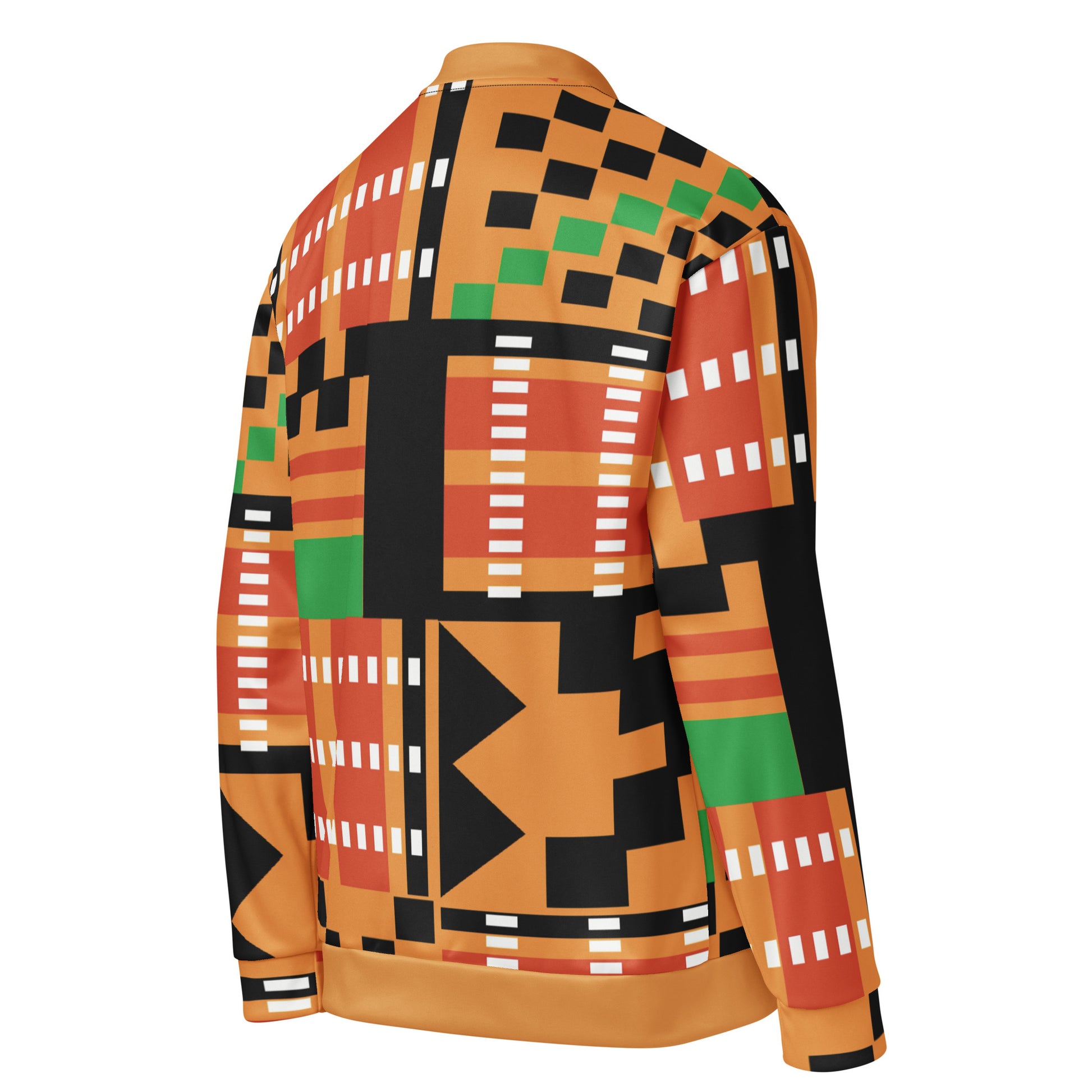 Unisex Jacket | Afro Print Kente Orange Dazz'Up Store