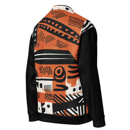 Unisex Jacket | Afro Print Orange/Black Dazz'Up Store