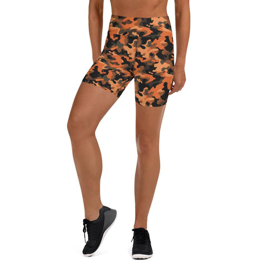 Biker Shorts | Camo Orange Dazz'Up Store