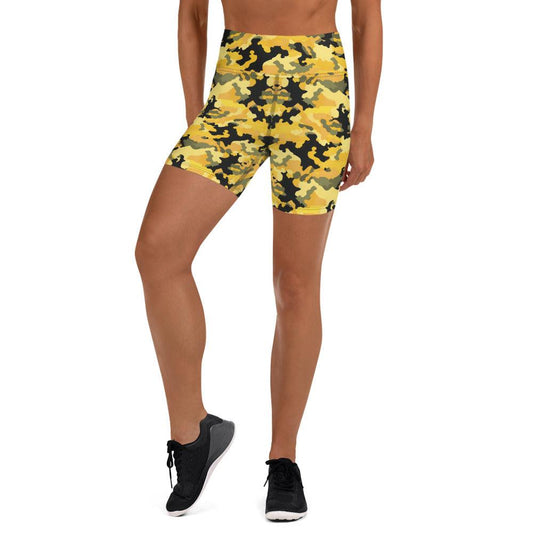 Biker Shorts | Camo Yellow Dazz'Up Store