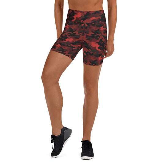 Biker Shorts | Camo Dark Red Dazz'Up Store