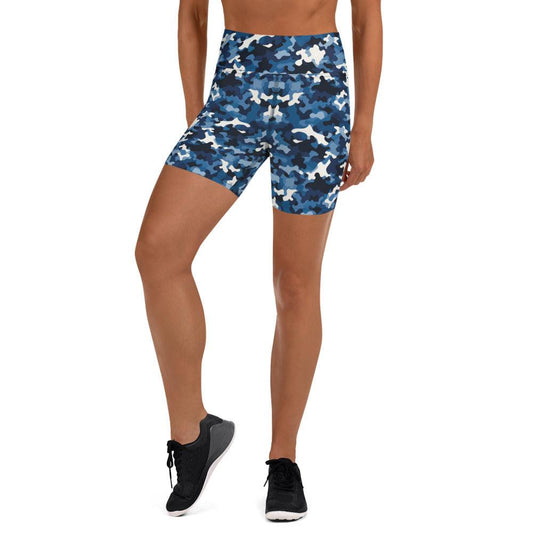 Biker Shorts | Camo Dark Blue Dazz'Up Store