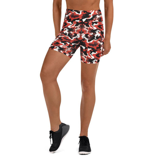 Biker Shorts | Camo Red Dazz'Up Store