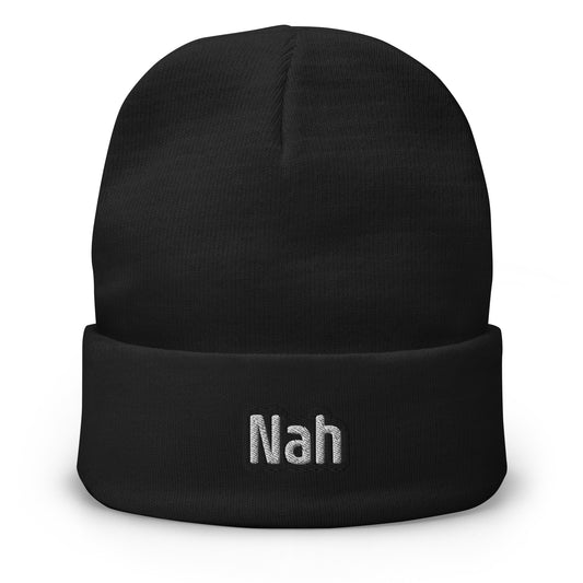 Embroidered Beanie | « Nah » Dazz'Up Store