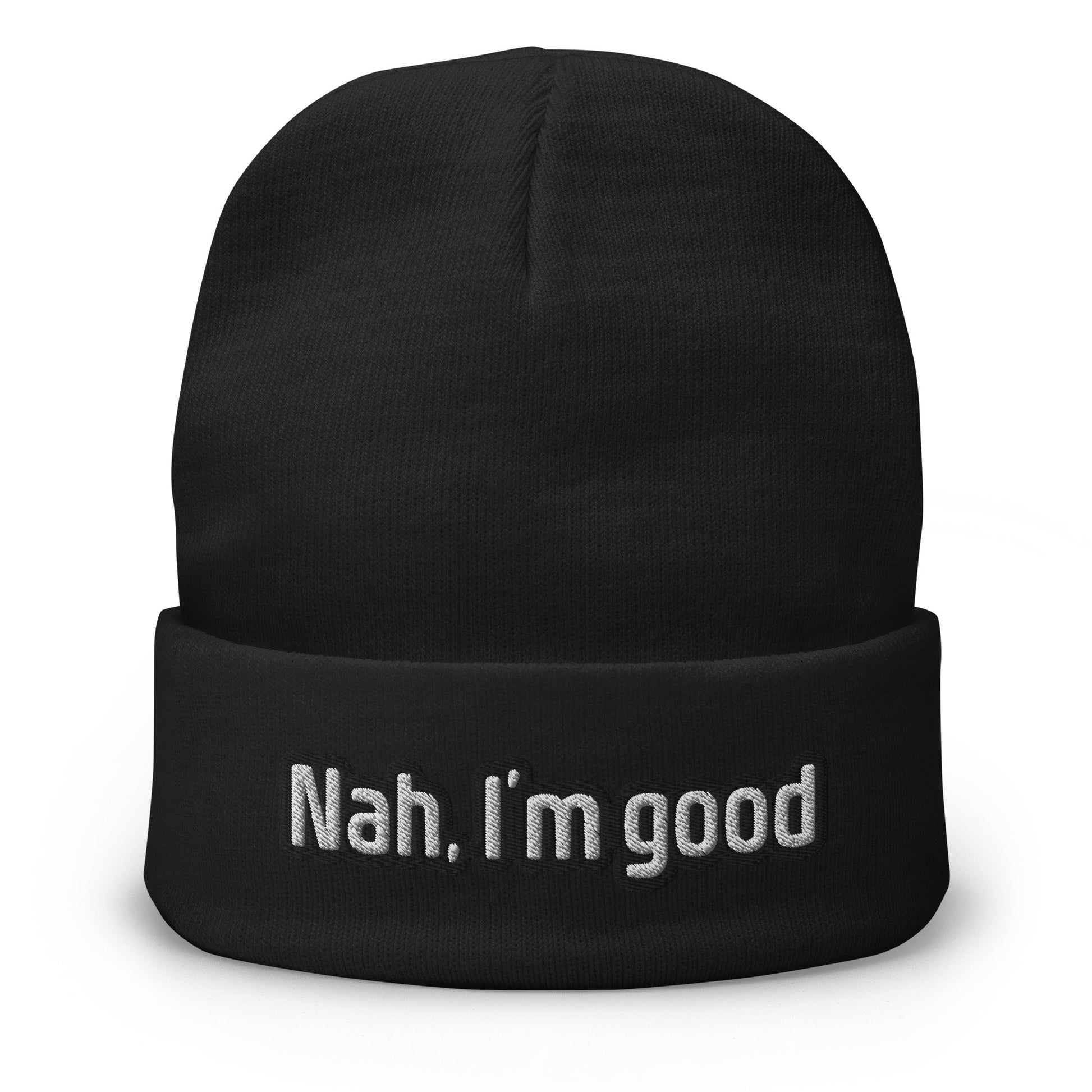 Embroidered Beanie | « Nah, I’m good » Dazz'Up Store