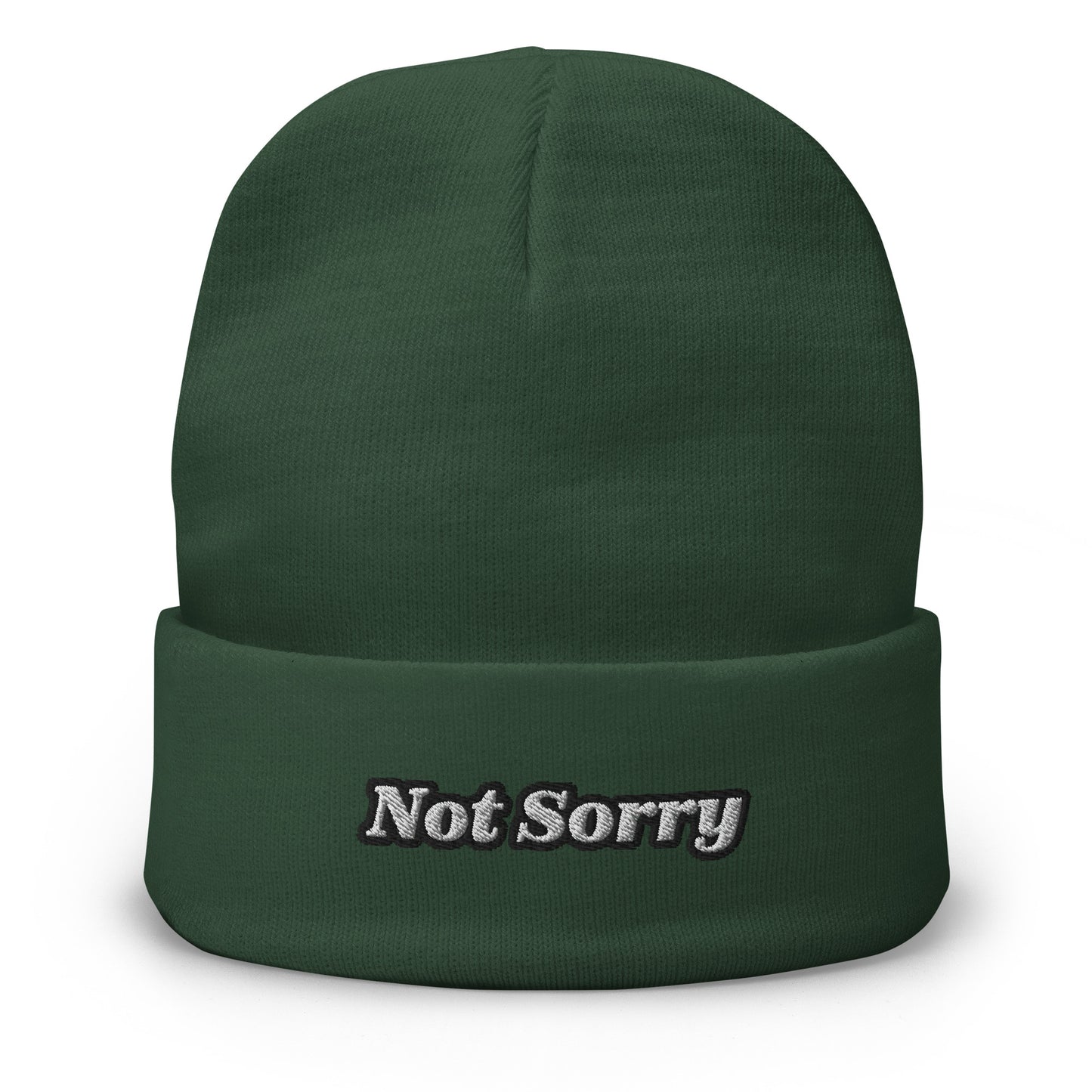 Embroidered Beanie | « Not Sorry » Dazz'Up Store