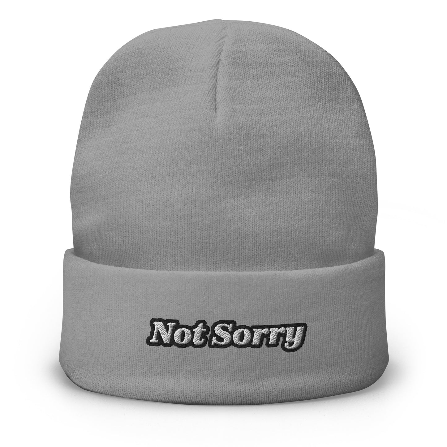 Embroidered Beanie | « Not Sorry » Dazz'Up Store