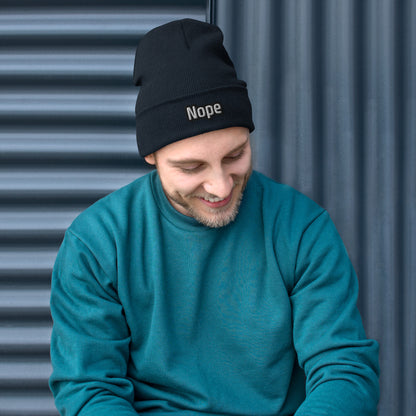 Embroidered Beanie | « Nope » Dazz'Up Store