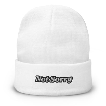 Embroidered Beanie | « Not Sorry » Dazz'Up Store