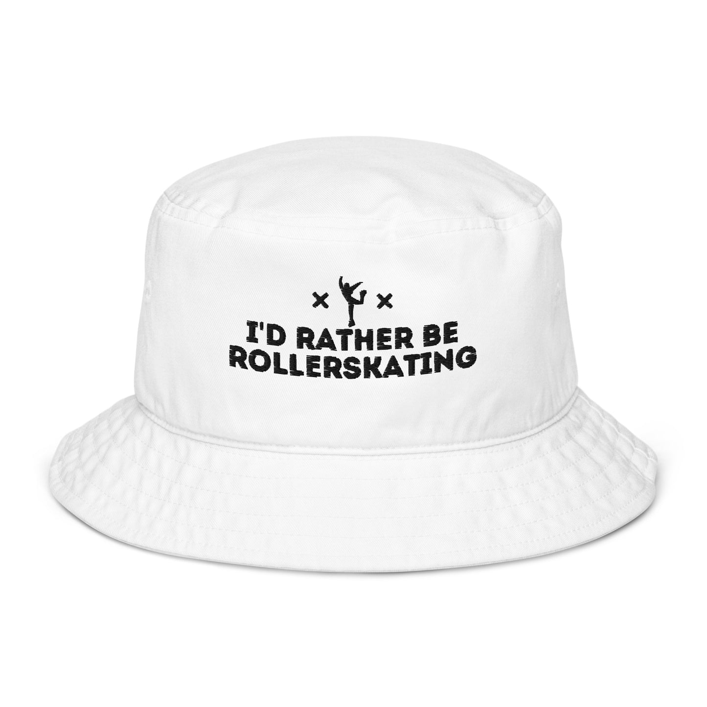 Dazz’Up Organic embroidered bucket hat | I’d rather be rollerskating Dazz'Up Store