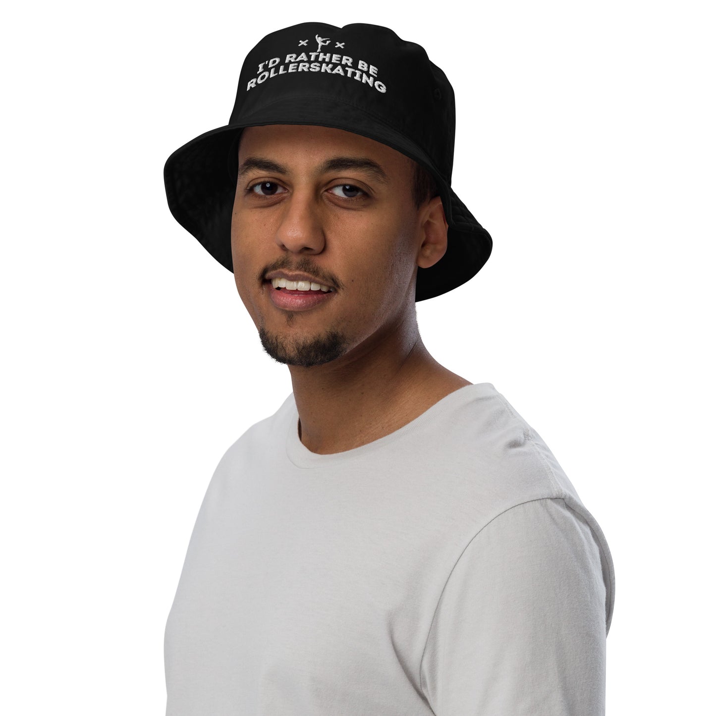 Dazz’ Up Organic embroidered  bucket hat | I’d rather be rollerskating Dazz'Up Store