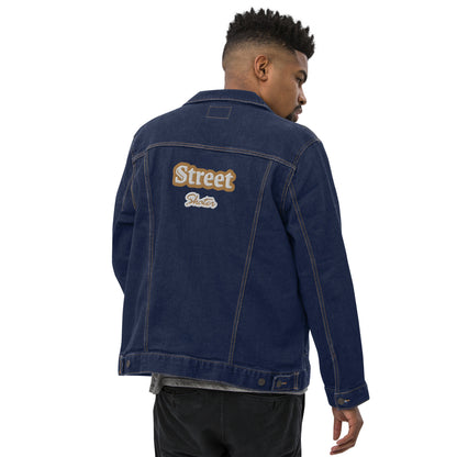 Dazz’Up Unisex denim jacket | « Street Skater » Old gold embroidery Dazz'Up Store