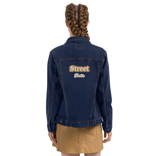 Dazz’Up Unisex denim jacket | « Street Skater » Old gold embroidery Dazz'Up Store