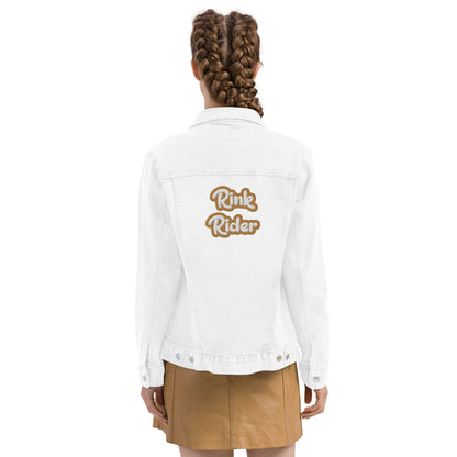 Dazz’Up Unisex denim jacket | « Rink Rider » Old gold embroidery Dazz'Up Store